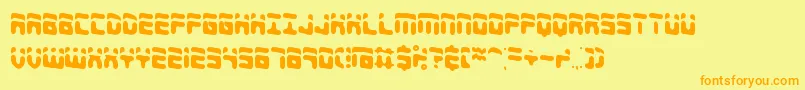 ForeshadowBrk Font – Orange Fonts on Yellow Background