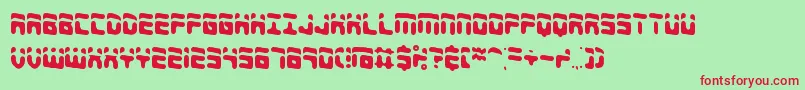 ForeshadowBrk Font – Red Fonts on Green Background