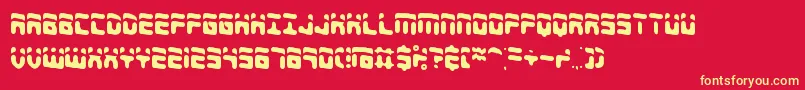 ForeshadowBrk Font – Yellow Fonts on Red Background