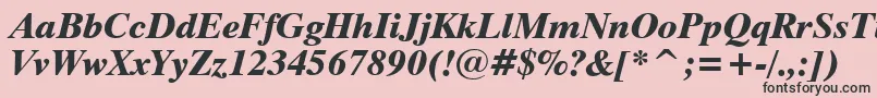 Dutch801ExtraBoldItalicBt Font – Black Fonts on Pink Background