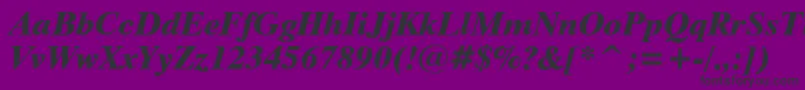 Dutch801ExtraBoldItalicBt Font – Black Fonts on Purple Background