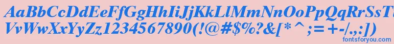 Dutch801ExtraBoldItalicBt Font – Blue Fonts on Pink Background