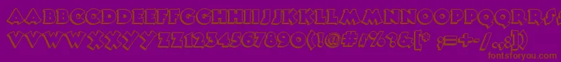 Tooney Font – Brown Fonts on Purple Background