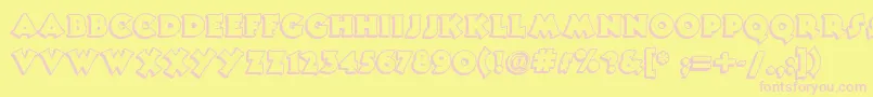 Tooney Font – Pink Fonts on Yellow Background