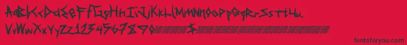 Specialdelivery Font – Black Fonts on Red Background