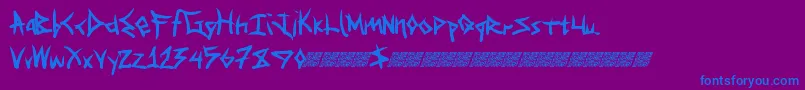 Specialdelivery Font – Blue Fonts on Purple Background
