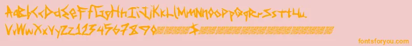 Specialdelivery Font – Orange Fonts on Pink Background