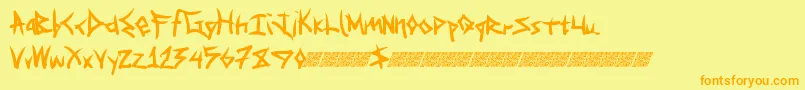 Specialdelivery Font – Orange Fonts on Yellow Background