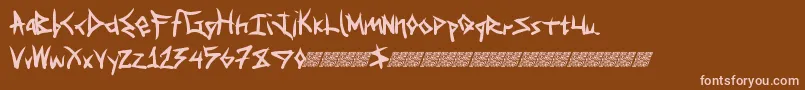 Шрифт Specialdelivery – розовые шрифты на коричневом фоне