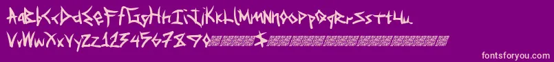 Specialdelivery Font – Pink Fonts on Purple Background
