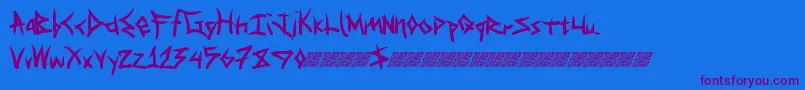 Specialdelivery Font – Purple Fonts on Blue Background