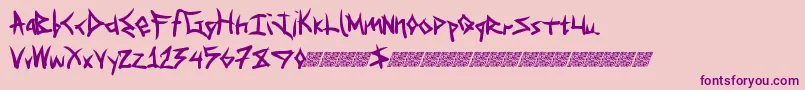 Specialdelivery Font – Purple Fonts on Pink Background