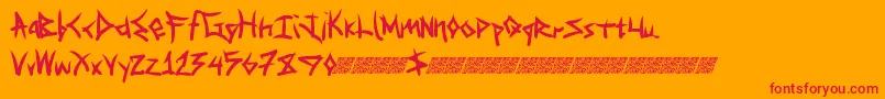 Specialdelivery Font – Red Fonts on Orange Background