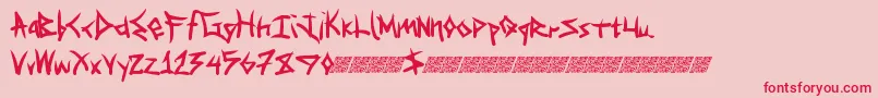 Specialdelivery Font – Red Fonts on Pink Background