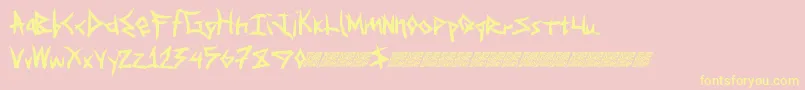 Specialdelivery Font – Yellow Fonts on Pink Background