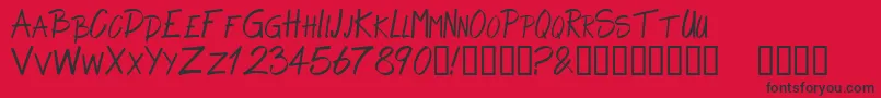AlphaThin Font – Black Fonts on Red Background
