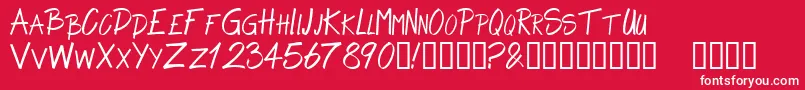 AlphaThin Font – White Fonts on Red Background
