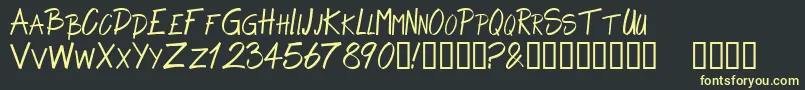 AlphaThin Font – Yellow Fonts on Black Background