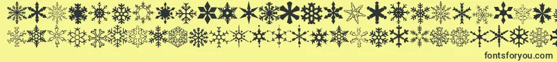 Wwflakes Font – Black Fonts on Yellow Background