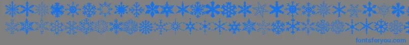 Wwflakes Font – Blue Fonts on Gray Background