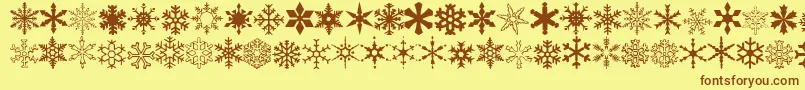 Wwflakes Font – Brown Fonts on Yellow Background