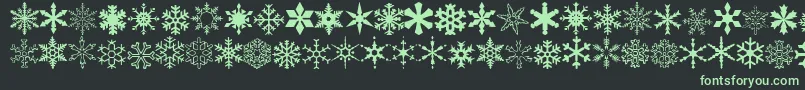 Wwflakes Font – Green Fonts on Black Background