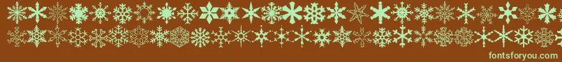 Wwflakes Font – Green Fonts on Brown Background