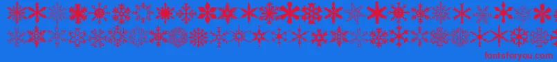 Wwflakes Font – Red Fonts on Blue Background