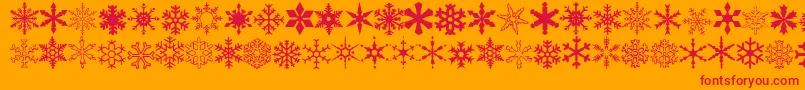 Wwflakes Font – Red Fonts on Orange Background