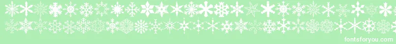 Wwflakes Font – White Fonts on Green Background