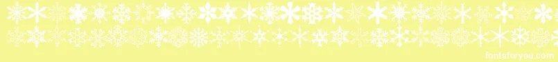 Wwflakes Font – White Fonts on Yellow Background