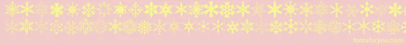 Wwflakes Font – Yellow Fonts on Pink Background