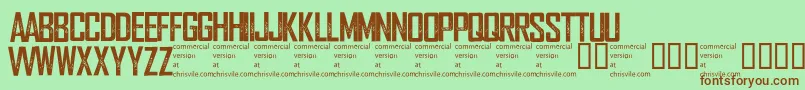 Wearedepraved Font – Brown Fonts on Green Background