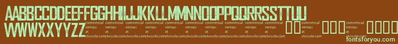 Wearedepraved Font – Green Fonts on Brown Background