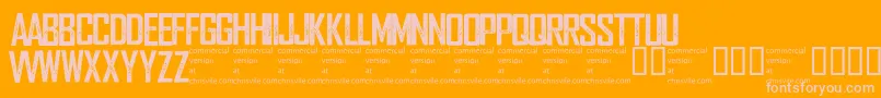 Wearedepraved Font – Pink Fonts on Orange Background