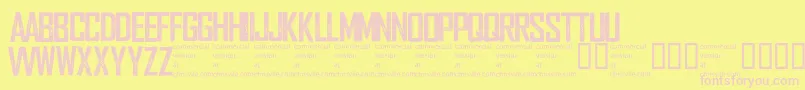 Wearedepraved Font – Pink Fonts on Yellow Background