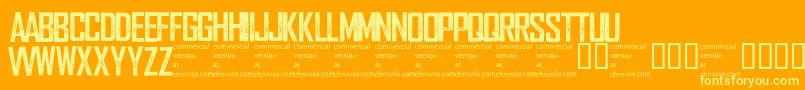 Wearedepraved Font – Yellow Fonts on Orange Background