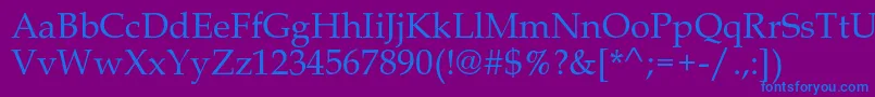 Melrare Font – Blue Fonts on Purple Background