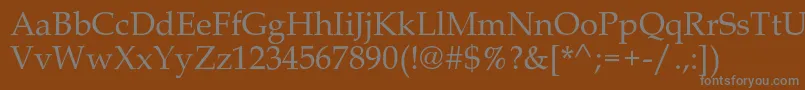 Шрифт Melrare – серые шрифты на коричневом фоне