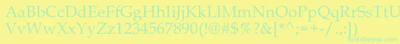 Melrare Font – Green Fonts on Yellow Background