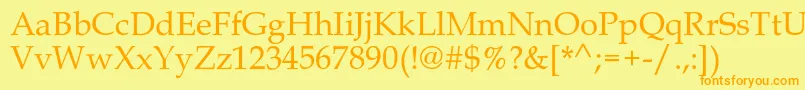 Melrare Font – Orange Fonts on Yellow Background