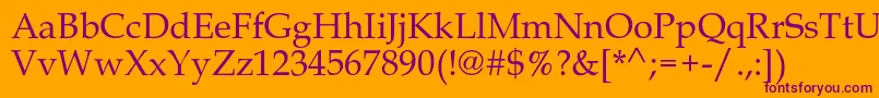 Melrare Font – Purple Fonts on Orange Background