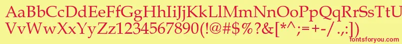 Melrare Font – Red Fonts on Yellow Background