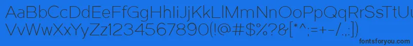 Dual300 Font – Black Fonts on Blue Background