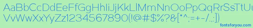 Dual300 Font – Blue Fonts on Green Background