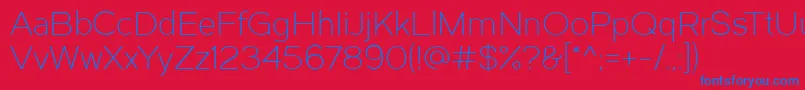 Dual300 Font – Blue Fonts on Red Background