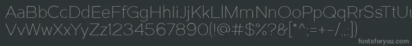 Dual300 Font – Gray Fonts on Black Background