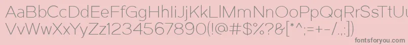 Dual300 Font – Gray Fonts on Pink Background