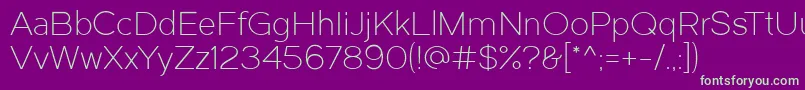 Dual300 Font – Green Fonts on Purple Background