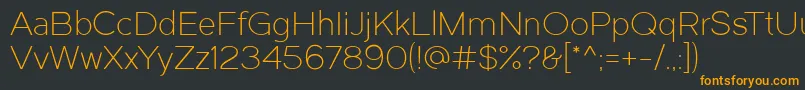 Dual300 Font – Orange Fonts on Black Background